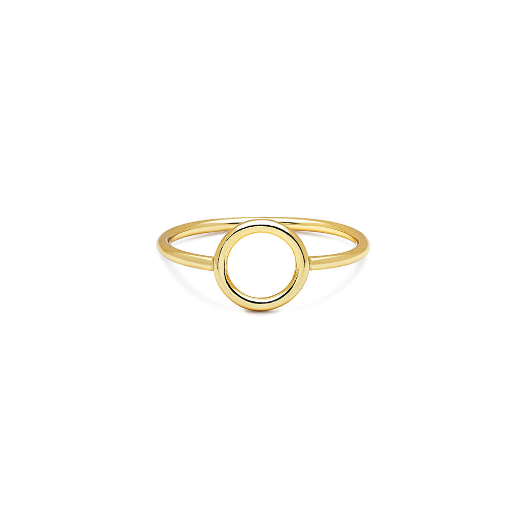 anillo de oro circulo mujer moda
