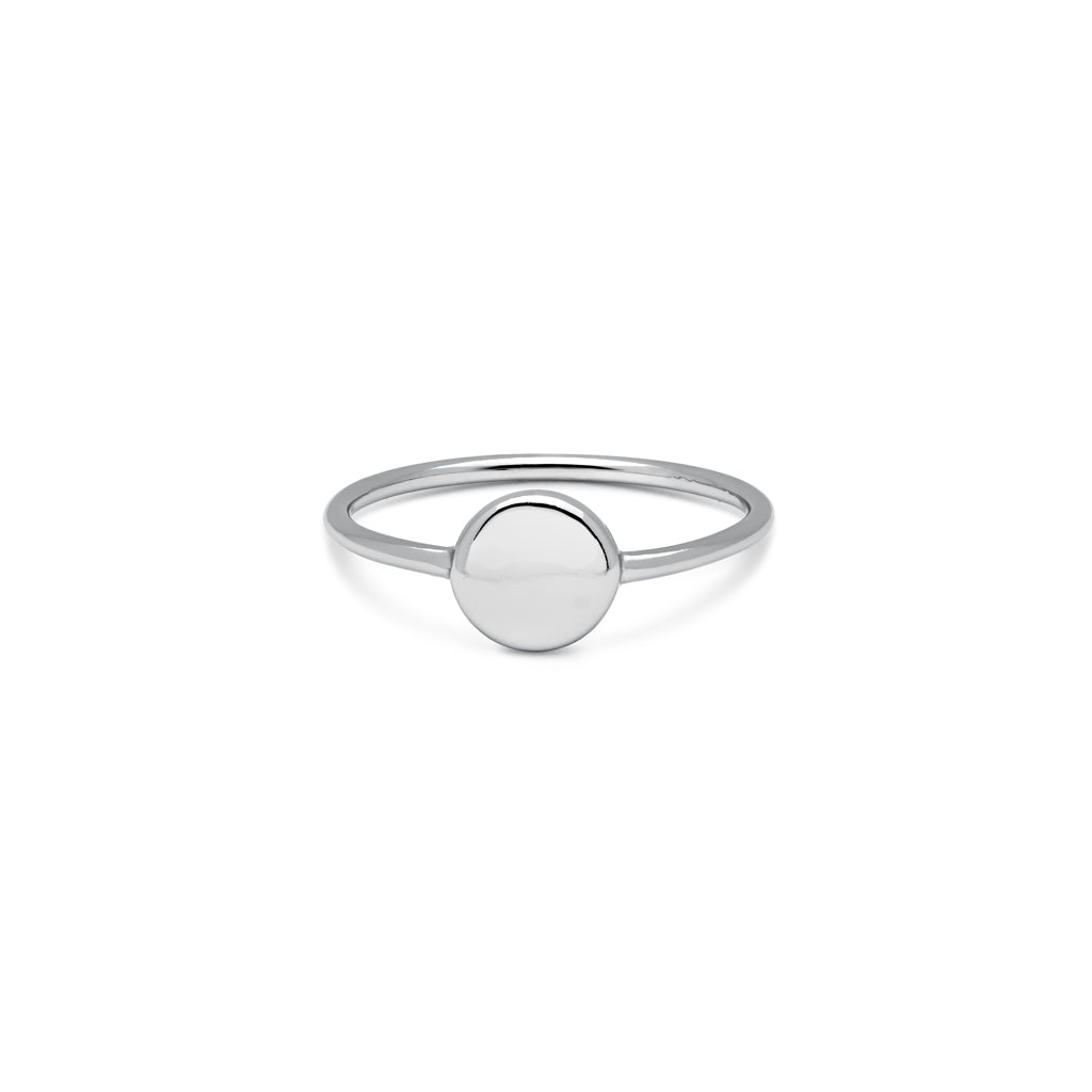 anillo circulo mujer plata