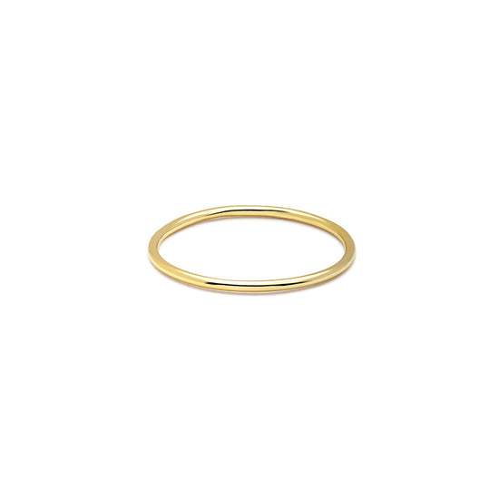 anillo de oro liso y fino amende de mujer | Joyas Trèsminé