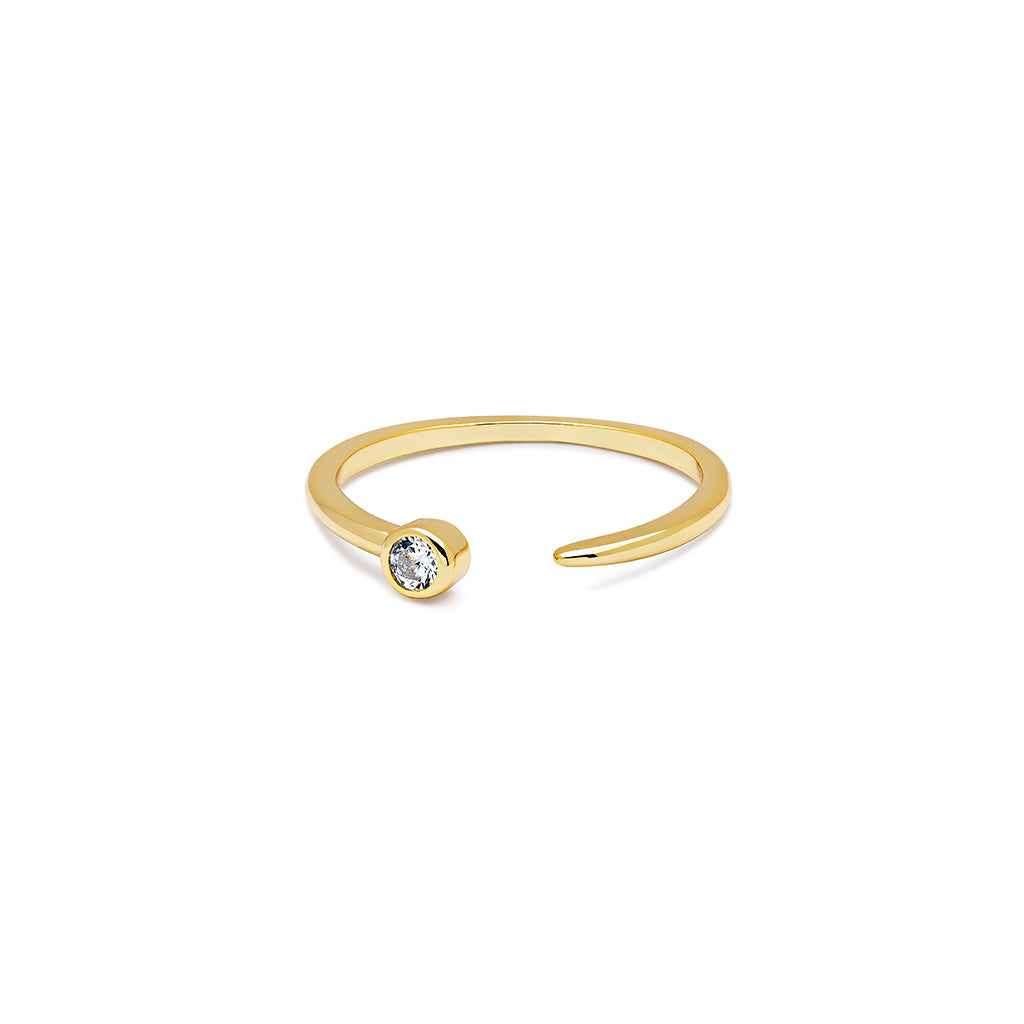 anillo de oro para mujer pequeño compromiso bond | Joyas Trèsminé