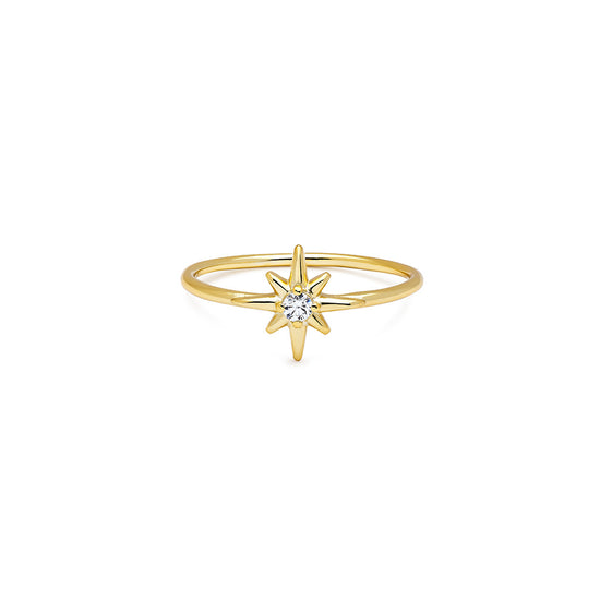 anillo de plata bañado en oro joyeria online stella