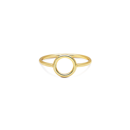 anillo de oro circulo mujer moda