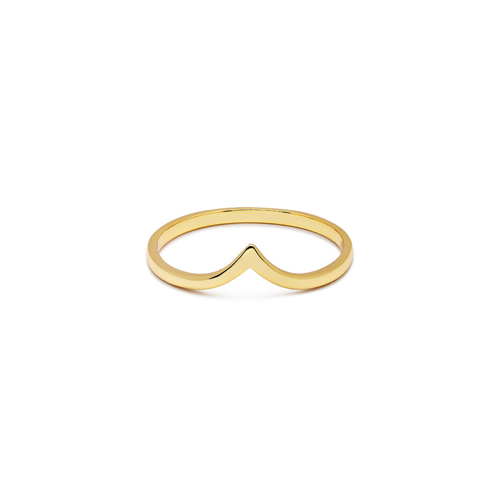 anillo de oro liso en pico zenith | Joyería Trèsminé