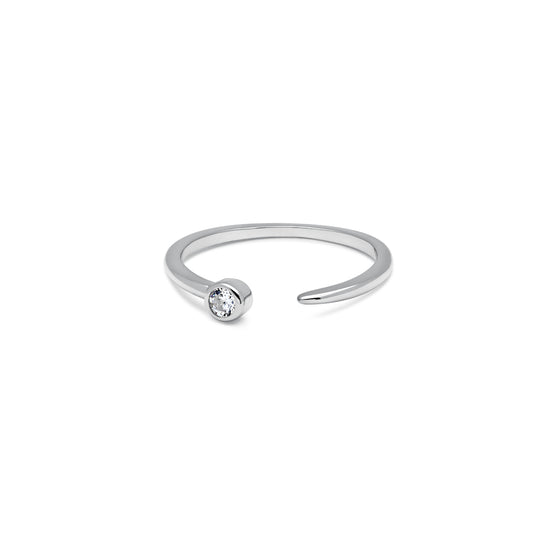 anillo de plata para mujer fino elegante bond | Joyas Trèsminé