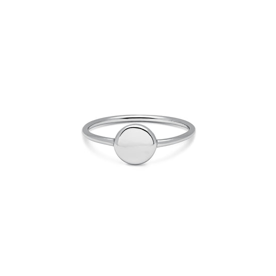 anillo circulo mujer plata