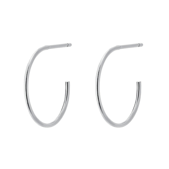 pendientes plata minimalistas elegantes hoops | Joyas Trèsminé